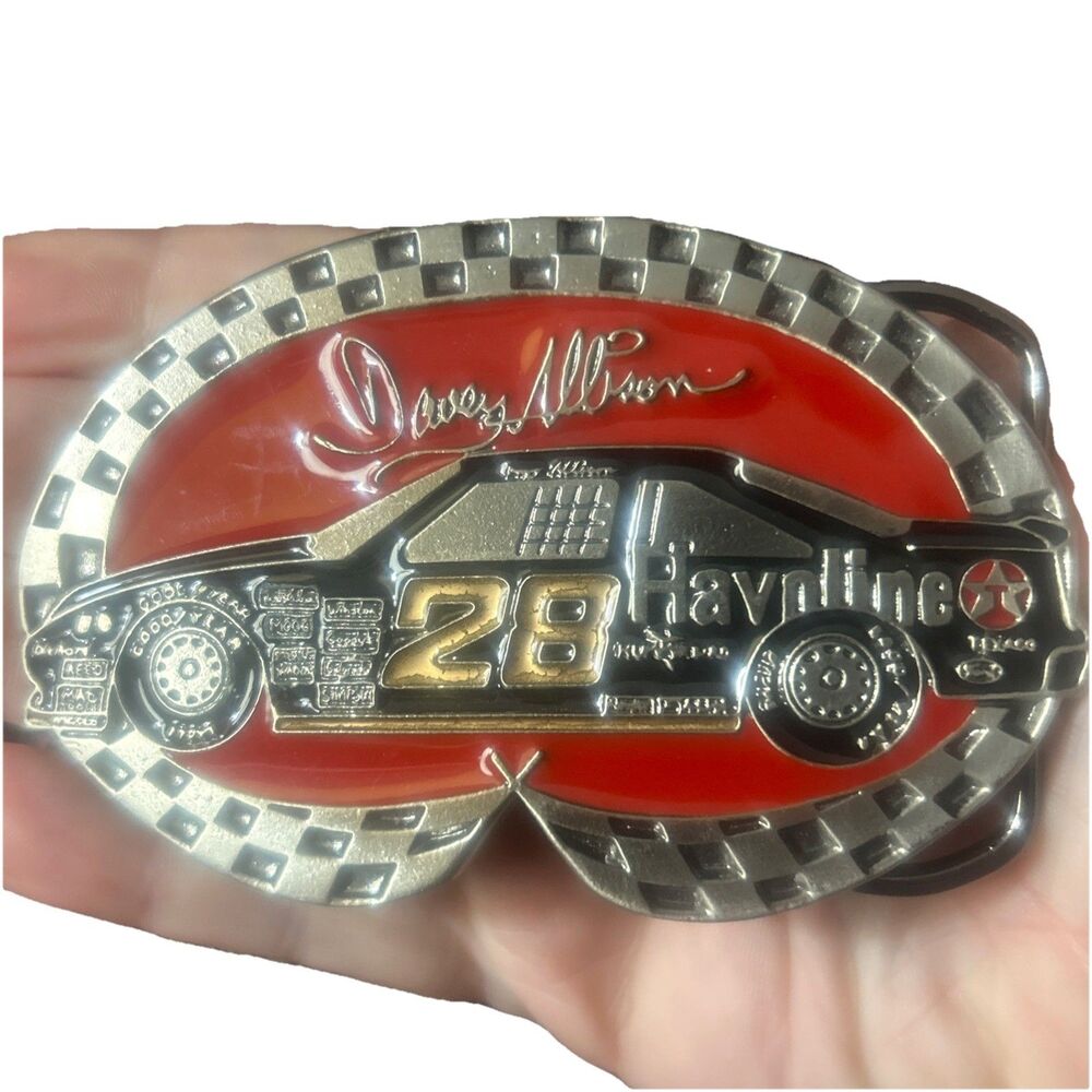 Nascar's 1961-1993 Davey Allison LE Texaco Havoline Belt Buckle In Memory Of
